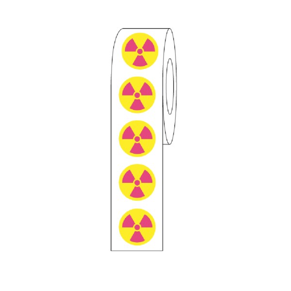 Cryo Label Rolls 9.5mm Radioactive Dots Roll Form